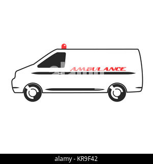 Krankenwagen van im flat design Stockfoto