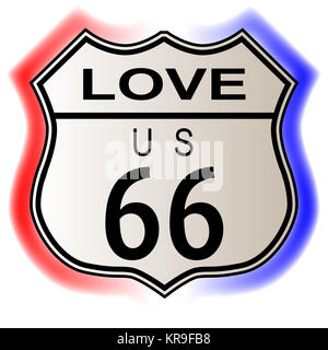 Liebe die Route 66 Stockfoto