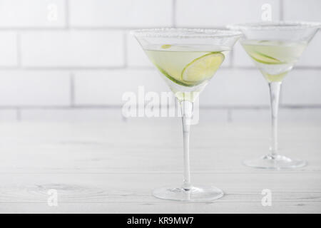 Frische hausgemachte Margarita Cocktails Stockfoto