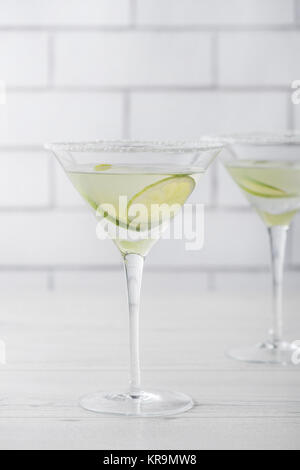 Frische hausgemachte Margarita Cocktails Stockfoto