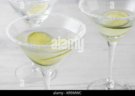 Frische hausgemachte Margarita Cocktails Stockfoto