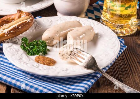 Bayerischen Hackbraten mit süß senf Stockfoto