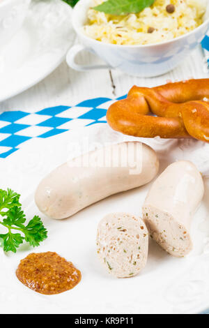 Bayerischen Hackbraten mit süß senf Stockfoto