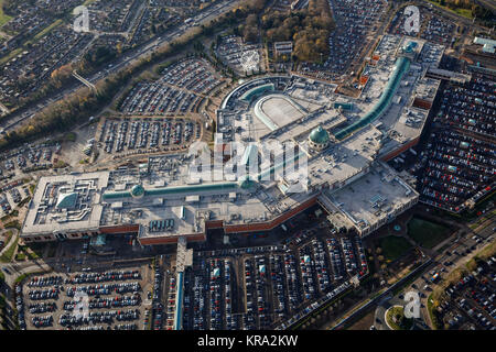 Eine Luftaufnahme des Trafford Centre, und aus der Stadt shopping Center in Manchester Stockfoto