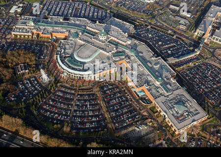 Eine Luftaufnahme des Trafford Centre, und aus der Stadt shopping Center in Manchester Stockfoto