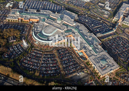 Eine Luftaufnahme des Trafford Centre, und aus der Stadt shopping Center in Manchester Stockfoto