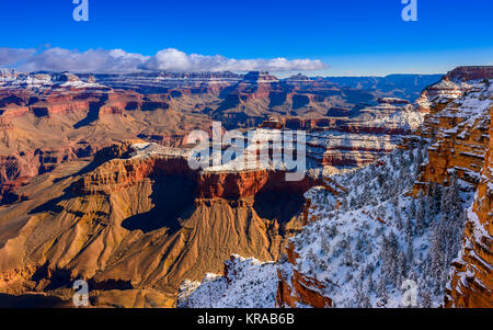 Grand Canyon National Park South Rim im Winter, Arizona. Stockfoto