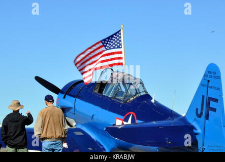 Nordamerika, Stars & Stripes, WWII, Oldtimer, Militär, Marine, Nordamerikanischen, patriotische Stockfoto