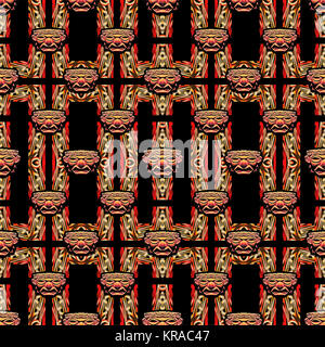 Tribal Dark nahtlose Muster Stockfoto