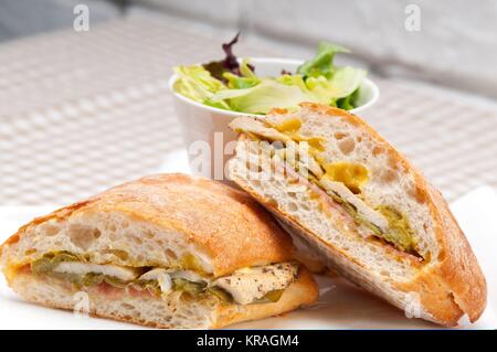 Italienische Ciabatta, Panini sandwich Chicken Stockfoto