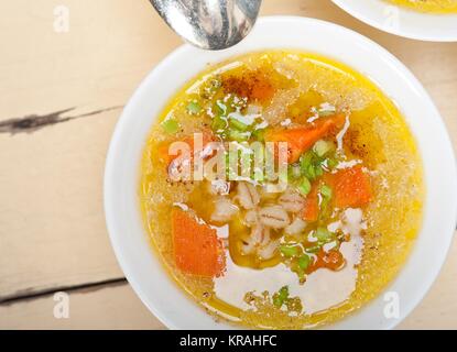 Syrische Gerstensuppe Brühe Aleppo Stil Stockfoto