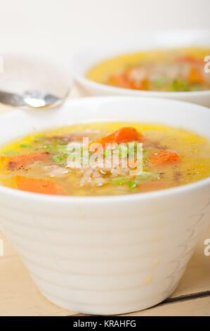 Syrische Gerstensuppe Brühe Aleppo Stil Stockfoto