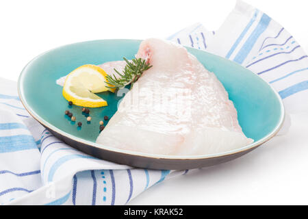 Raw Heilbutt-filet. Stockfoto