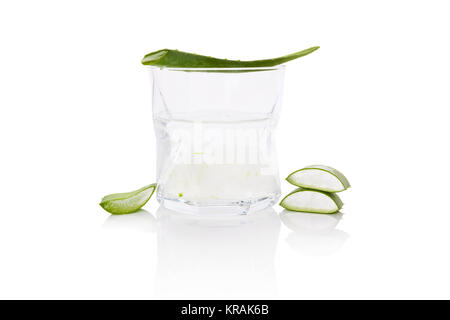 Aloe vera Getränk. Stockfoto