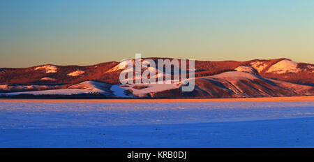 Hulun Buir Winterlandschaft in der Inneren Mongolei Stockfoto