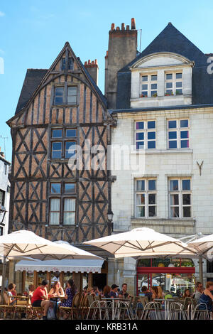 Die mittelalterliche Stadt Tours an der Loire Frankreich Stockfoto