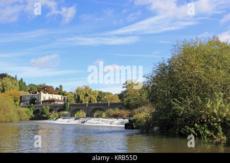 Batheaston Maut Brücke über den Fluss Avon, Batheaston, Badewanne Stockfoto