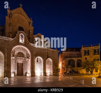 Schönen Abend Anblick der "Assi"-Bezirk in Matera, Basilikata, Süditalien. Stockfoto