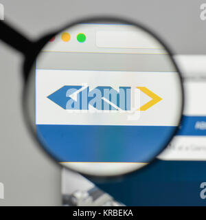 Mailand, Italien - 10 August 2017: GKN-Logo auf der Homepage. Stockfoto