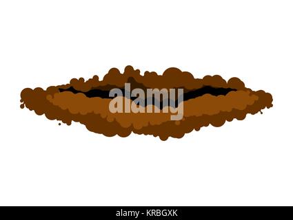 Graben im Boden. den Murmeltier Nagetier auf weißem Hintergrund. Vector Illustration Stock Vektor