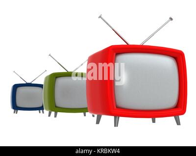 Alten Stil Fernseher Computer-Kunst-Serie der 1960er-Jahre Stockfoto