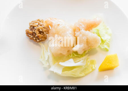 Garnelen Salat Mayonnaise Stockfoto