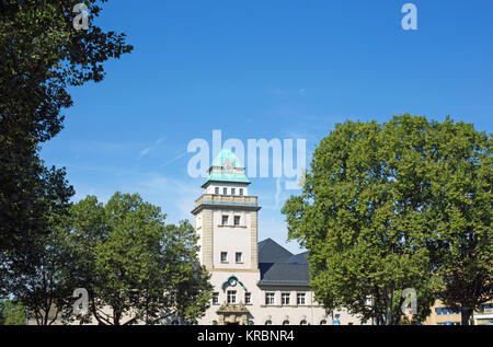 Jugendstilbad in Darmstadt (Hessen, Deutschland), Anbauteile außen Stockfoto