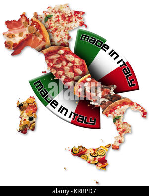 Pizza aus Italien Stockfoto