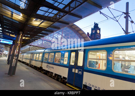 Hlavni nadrazi, wilsonovo Wilsonova ulice, Nove Mesto, Praha, Ceska Republika/Wilson Hauptbahnhof, Prag, Tschechische Republik Stockfoto