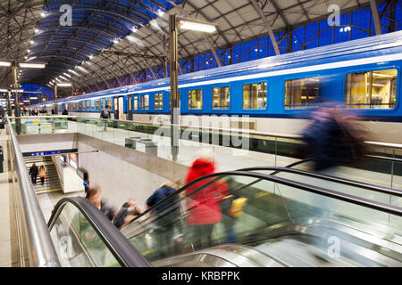 Hlavni nadrazi, wilsonovo Wilsonova ulice, Nove Mesto, Praha, Ceska Republika/Wilson Hauptbahnhof, Prag, Tschechische Republik Stockfoto