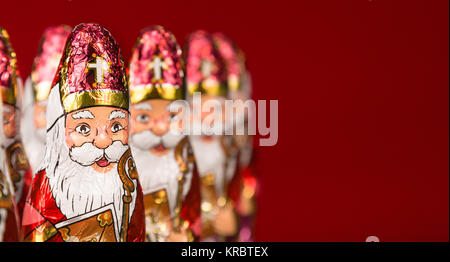 Sinterklaas. Dutch Chocolate Figur Stockfoto