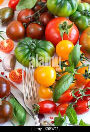 Bunte Tomaten Stockfoto