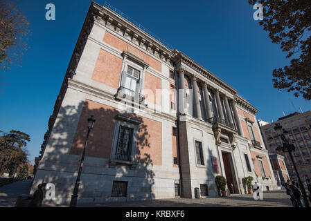 Madrid, Spanien - 21. Dezember 2015: Einer der Eingänge von Prado National Art Museum. Stockfoto