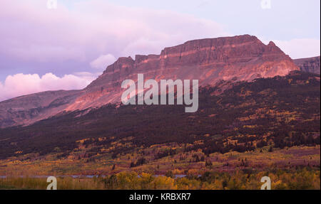 Sunrise flach Top Mountain St Mary Montana Glacier National Park Stockfoto