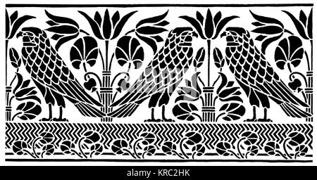 Design für Frieze in Schablone, durch, E eine Hopwood, Madeley Shropshire, vom Studio Magazin Wettbewerb 1894 Stockfoto