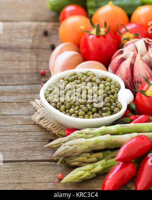 Mung Bohnen und Gemüse Stockfoto