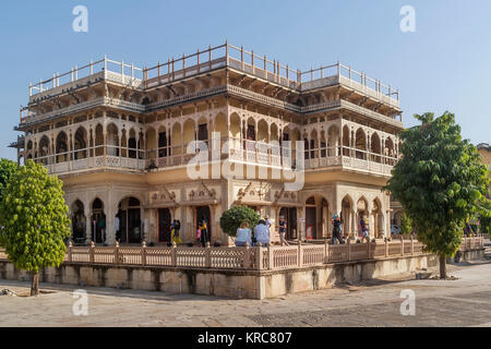 Mubarak Mahal, Jaipur City Palace, Rajasthan, Indien Stockfoto
