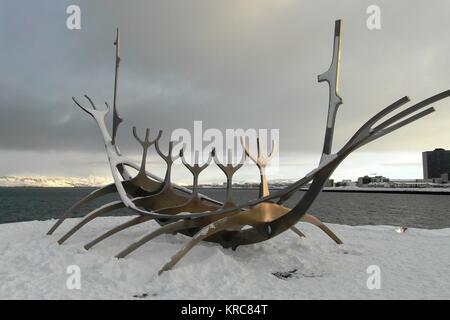 Fantastisches Island und Hauptstadt Reykjavik Stockfoto