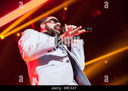 Sänger und Tänzer Alexander James McLean ist besser bekannt als "A. J." unter den Backstreet Boys Fans und ist hier abgebildet live auf der Bühne im Forum in Kopenhagen. Dänemark 15/03 2014. Stockfoto