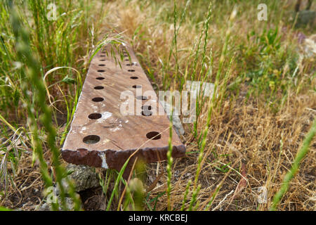 Bilder aus um pfeifenmacher Park in Maribyrnong, Melbourne. Vor allem spiegeln die Rückkehr der Natur und der Kunst, zu ehemaligen Industriegelände Stockfoto