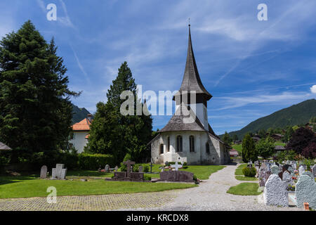 Kirche in Rougemont Kanton Waadt Schweiz Stockfoto