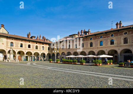 Piazza Ducale, Vigevano, Lombardei, Italien Stockfoto