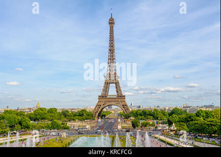 Eiffel Tower, dem höchsten Gebäude in Paris. Stockfoto