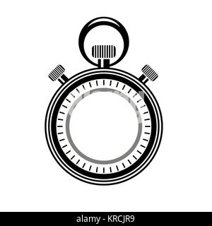 Zweite Timer-Symbol isoliert. Logo zu sehen. Stockfoto