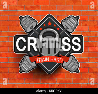 Crossfit Emblem, Symbol. Stockfoto