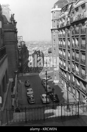 Straßenszene in Montmartre, Paris, Frankreich Stockfoto