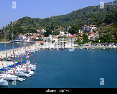 GLOSSA, SKOPELOS, GRIECHENLAND Stockfoto