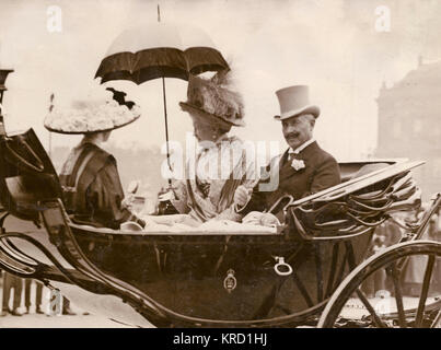 Kaiser Wilhelm II., Kaiserin und Prinzessin Stockfoto