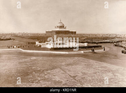 George V.'s Krönung Durbar, Delhi, Indien Stockfoto