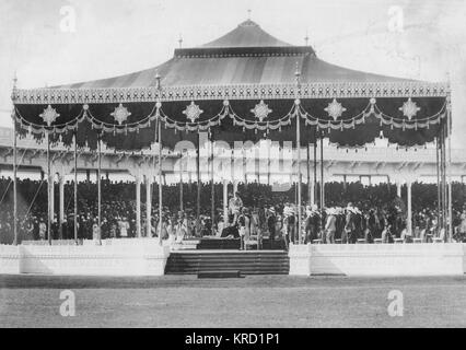 George V., Krönung Durbar, Delhi, Indien Stockfoto